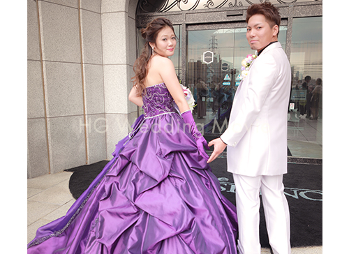 ミラーレス一眼写真サンプル 紫のドレス